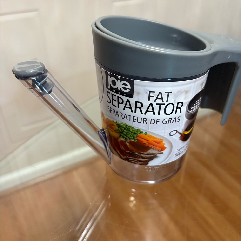 Brand New Joie Fat Separator Gravy Red 2 Cups Spout Strain Kitchen .